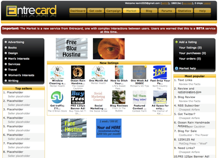 Entrecard Marketplace