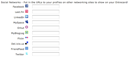 Entrecard Social Profiles