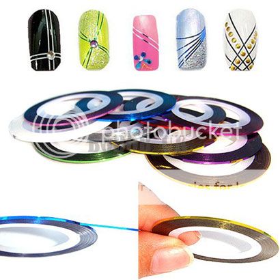 NEW 10 COLOR ROLLS STRIPING TAPE LINE NAIL ART STICKER UK  